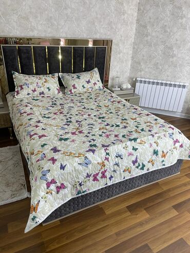 Örtüklər: Yataq üçün Yeni rəng - Göy Yataq örtüyü, Rayonlara çatdırılma — 5