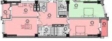 продажа квартир французский квартал 2: 2 комнаты, 87 м², Элитка, 9 этаж, ПСО (под самоотделку)