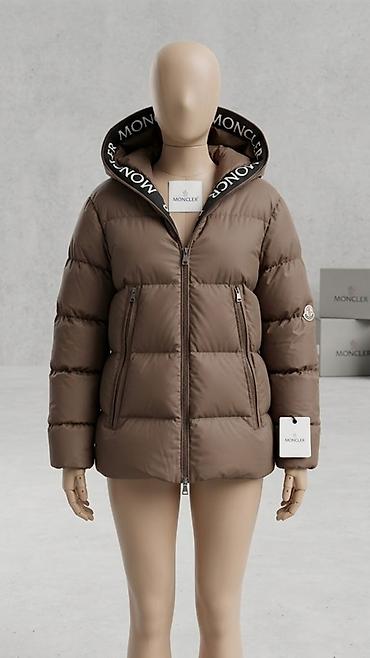куплю пух: Пуховик Moncler женский - Модель: укороченный пуховик с объемным — 1