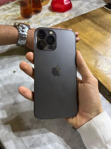 Apple iPhone: IPhone 13 Pro Max, 256 GB, Graphite, Zəmanət, Face ID, Sənədlərlə