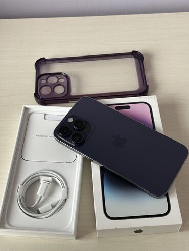 айфон 14 про купить бишкек: IPhone 14 Pro Max, Б/у, 256 ГБ, Deep Purple, Зарядное устройство, Чехол, Кабель, 86 %