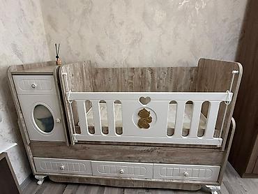 ortopedik matraslar: Uşaq beşiyi – çoxfunksiyalı model - Material: MDF/laminat ağac — 1