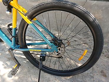 velosiped idman: GMAKR Alminum dağ velosipedi - Çərçivə: yüngül alaşımlı, mavi-sarı — 9