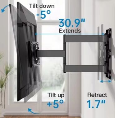 Установка телевизоров: Крепление для телевизора поворотно-наклонный от32до65дюймов (продажа и — 2
