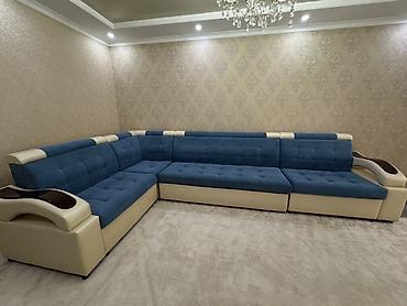 Угловые диваны: Угловой модульный диван большого формата для гостиной комнаты за — 1