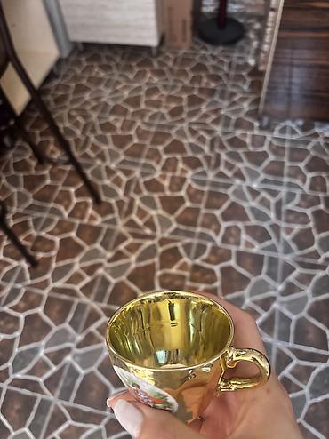sud separatoru: Çay dəsti, rəng - Qızılı, 6 nəfərlik — 5