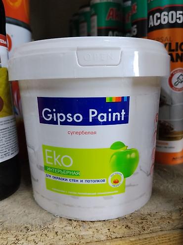 водоэмульсионная краска 5 кг цена: Краска интерьерная Gipso Paint Eko, супербелая. - Назначение: для — 1