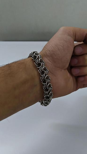 Серебряные браслеты: Серебряный браслет Лисий хвост Серебро 925 проба Вес 85 грамм Размер — 17