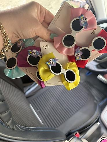 sac rezini: Uşaq saç aksesuarları dəsti - Yumşaq tüklü scrunchie rezinlər: ürək — 2