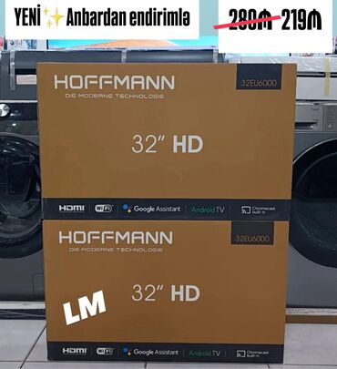 Техника для кухни: Новый Телевизор Hoffmann Led 32" UHD (3840x2160), Платная доставка