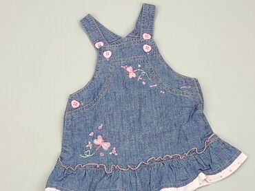 niebieska satynowa sukienka: Dress, Tu, 0-3 months, condition - Very good