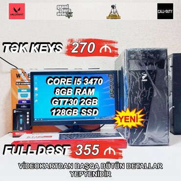 Принтеры: Oyun üçün Kompüter "Sarko DDR3 H61 1155 Core i5 3470” ⭐Tək Sistem