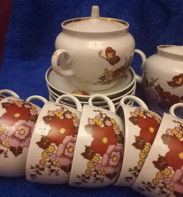 Çay dəstləri və servizlər: Çay dəsti, rəng - Ağ, Farfor — 11