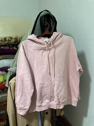 толстовка gap: 2 вещи толстовки Худи Pull&Bear И H&M розовая - Модель — 7