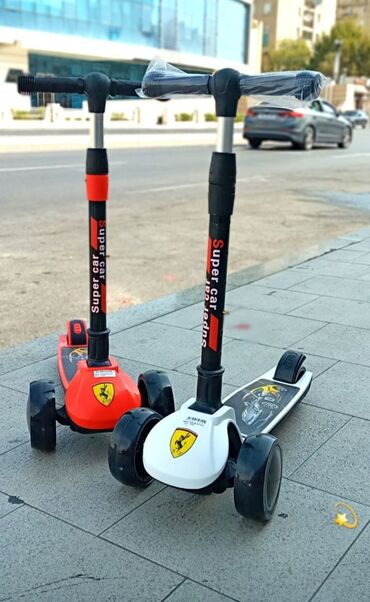 9 yaşdan yuxarı uşaqlar üçün velosipedlər: Scooter🆕️ Samakat Samokat, Skuter🛴 🔹️Model: Ferrari 🐎 🔹Tormuzlu 🔸️