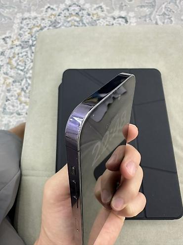 ayfon 14: IPhone 14 Pro, Б/у, 256 ГБ, Deep Purple, Зарядное устройство, Чехол, 78 % — 2