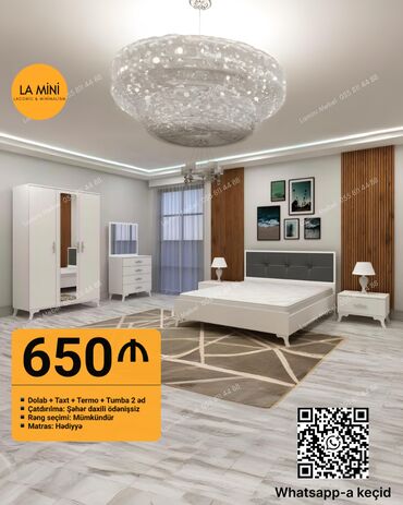 metbex künc divanları: Yataq otağı dəsti - 650 AZN ▪️ Dolab + Taxt + Termo + Tumba 2 ədəd