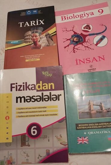Tarix və biologiya dərslik 3 azn hər biri digərləri 2 azn yaxşı