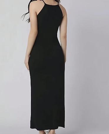 Donlar: Qadınlar üçün qara maxi don - Üslub: minimalist, bədənə oturan siluet — 2
