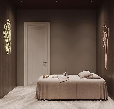 qamış: SPA/massaj otağı – premium interyer dizaynı - Yumşaq bej tonlarda — 2