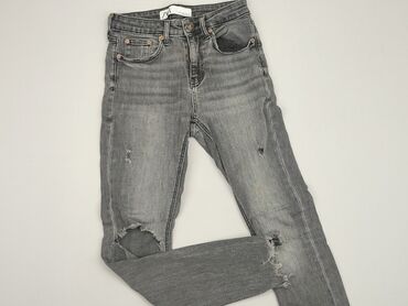 spódnice jeansowe z przetarciami czarne: Jeansy, Zara, XS, stan - Zadowalający