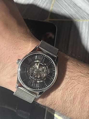 ucuz saatlar instagram: Skelet dizaynlı mexaniki qol saatı - Korpus: polad, parlaq metal rəng — 3