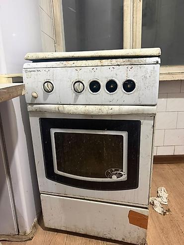 baking oven: Газовая печь, Б/у, Напольная, цвет - Белый — 1