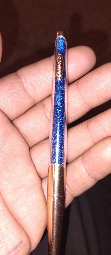 Qələmlər: Büllur daşlarla bəzədilmiş dekorativ qələm - Gövdə: şəffaf akril — 1