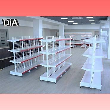 Торговое оборудование: Торговый стеллаж металлическая полка для магазина, железная мебель — 6