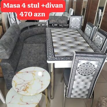 Çarpayılar: Mətbəx üçün, Yeni, Açılan, Dördbucaq masa, 4 stul