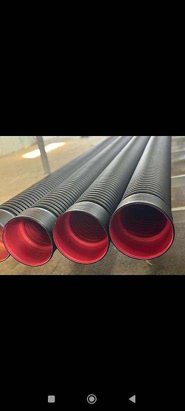 Kanalizasiya boruları: Kanalizasiya borusu, Qofralı, Plastik, 3 mm, Yeni — 1