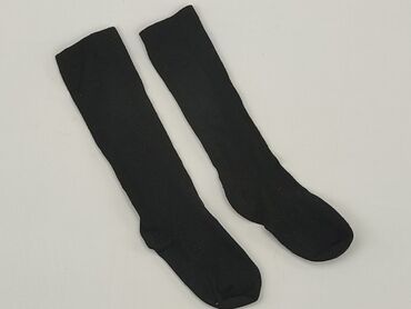 skarpety garniturowe czarne: Knee-socks, 22–24, condition - Very good