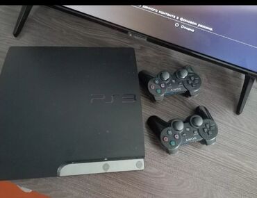 PS3 (Sony PlayStation 3): Продаю идеальную PS3 slim, прошитая +15топ игр, Память 250гиг, не