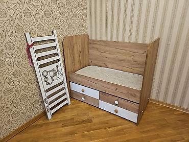 Oğlan və qız üçün, İşlənmiş, Dördbucaq, Beşik, Dəstsiz, Matras ilə, Yellənmə mexanizmi ilə