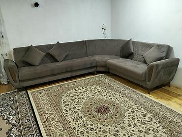 куплю диван бу: Künc divan dəsti – müasir və geniş - L formalı, sağ tərəfi uzun chaise — 1