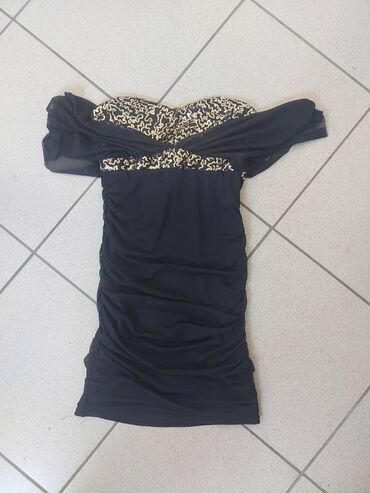 crna šljokičasta haljina: XS (EU 34), bоја - Crna, Večernji, maturski