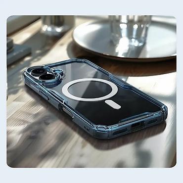 Maske i futrole za telefone: Maska Nillkin Nature Pro Magnetic za iPhone 16 6.1 plava. Uz brzu — 14