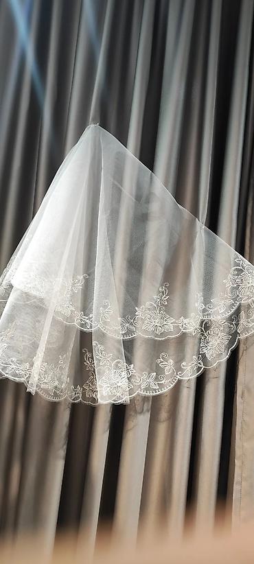 Свадебные аксессуары: Свадебный аксессуар, Фата, Новый, цвет - Айвори — 6