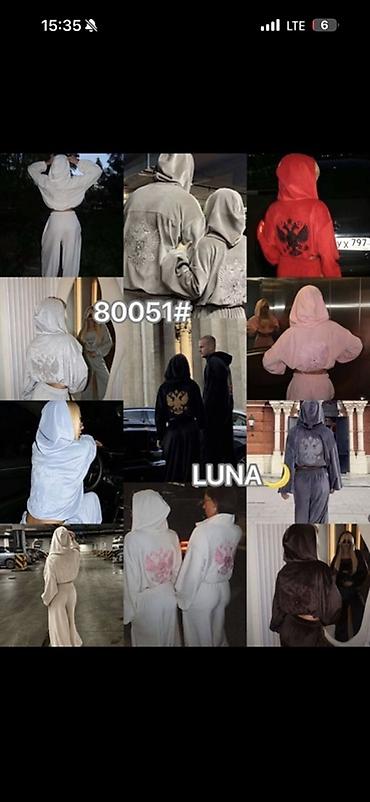 королевский велюр: Велюровый костюм LUNA с капюшоном - Комплект: укороченная кофта с — 1