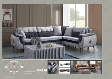 мебель в стиле лофт: Угловой диван, Новый, Раскладной, С подъемным механизмом, Бесплатная доставка на адрес