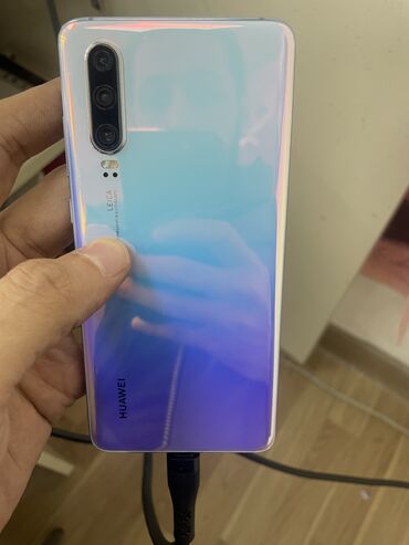 Huawei: Huawei P30, 128 GB, rəng - Göy, Barmaq izi, Face ID