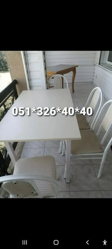Masa və oturacaq dəstləri: Mətbəx üçün, Yeni, Açılan, Dördbucaq masa, 4 stul -da lalafo.az — 2 Masa və oturacaq dəstləri: Mətbəx üçün, Yeni, Açılan, Dördbucaq masa, 4 stul — 2