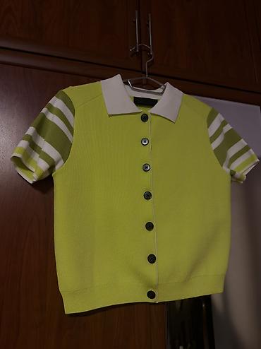 Личные вещи: ZARA qısaqol trikotaj kofta/cardigan - Rəng: açıq neon-yaşıl gövdə — 1