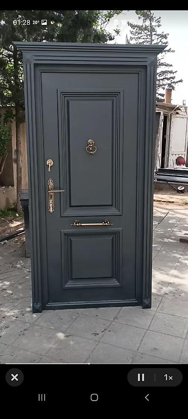 Giriş qapıları: Dekorativ və təhlükəsiz giriş qapıları - Material: qalın metal — 15