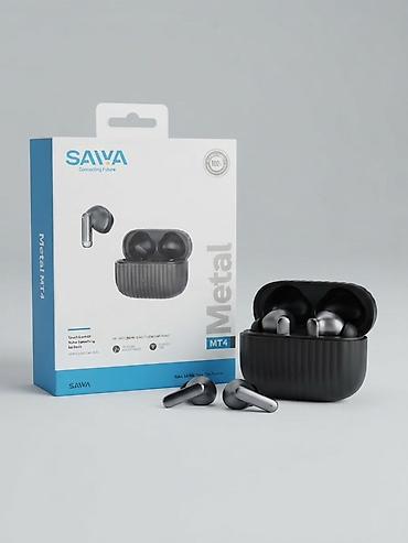 saiva наушники: Беспроводные наушники SAIVA Metal MT4 с кейсом Продающее описание — 1