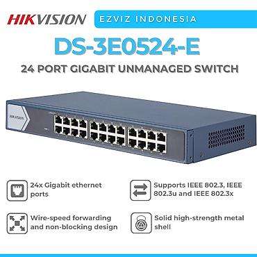 хаб свитч: Новый, в коробке. Гигабитный. DS-3E0524-E(B) 24 Port Gigabit — 2