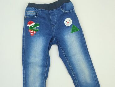 legginsy jeansowe dla dziewczynki: Leggings for kids, 3-4 years, 104, condition - Good