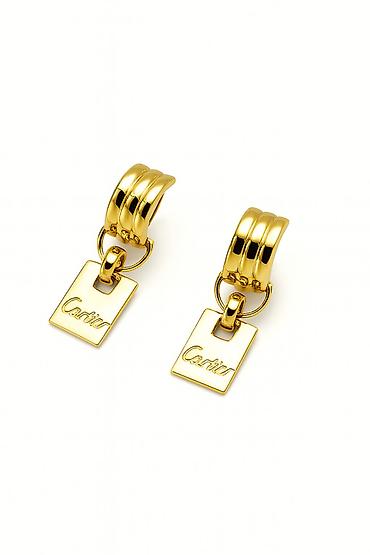 картер золота: Серьги Cartier из желтого золота 585 Артикул: 37266 Бренд: Cartier — 1