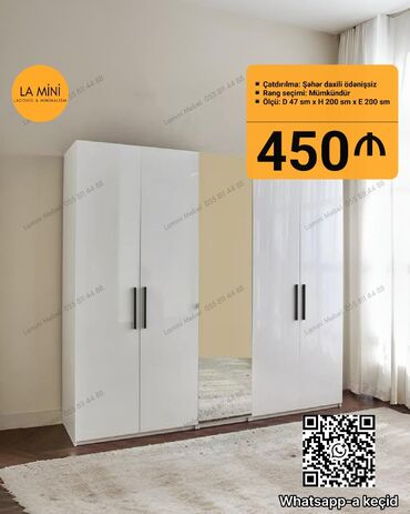 балконный шкаф: Açılan, 5 qapı Düz dolab, Qarderob, paltar dolabı