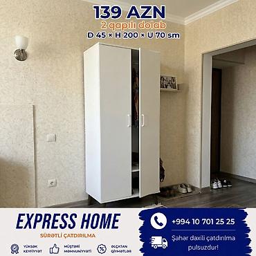 dehliz dolablari: Yeni, 2 qapılı, Açılan, Düz dolab — 1